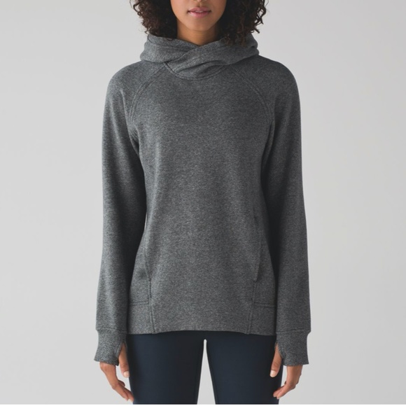 Lululemon Fleece Please Pullover Hoodie Sweatshirt Grey Size 6 - Picture 1 of 11
